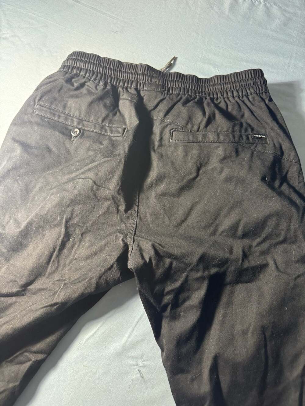 Volcom Jogger Pants Size M Black Drawstring - Picture 7 of 8